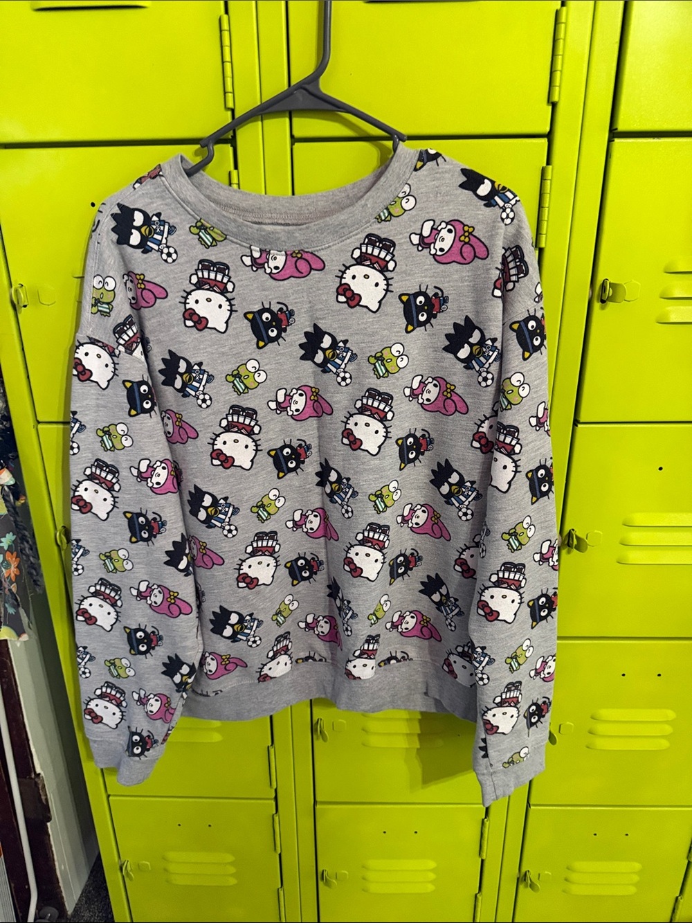 Sanrio Gray Pullover with Hello Kitty & Friends Print